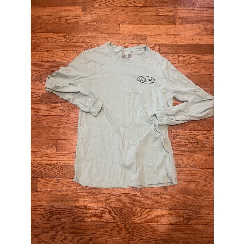 Harbor Springs Mi The Outfitter Medium Mens Long Sleeve Tshirt Green